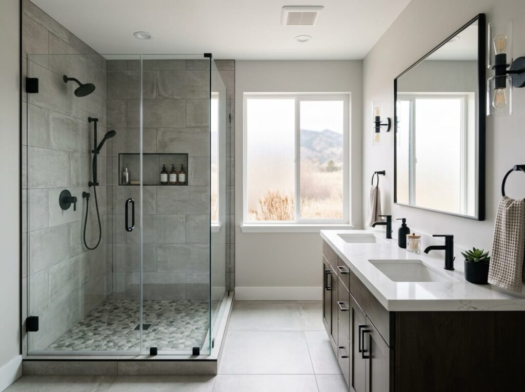 Remodeled bathroom in a timnath Colorado home