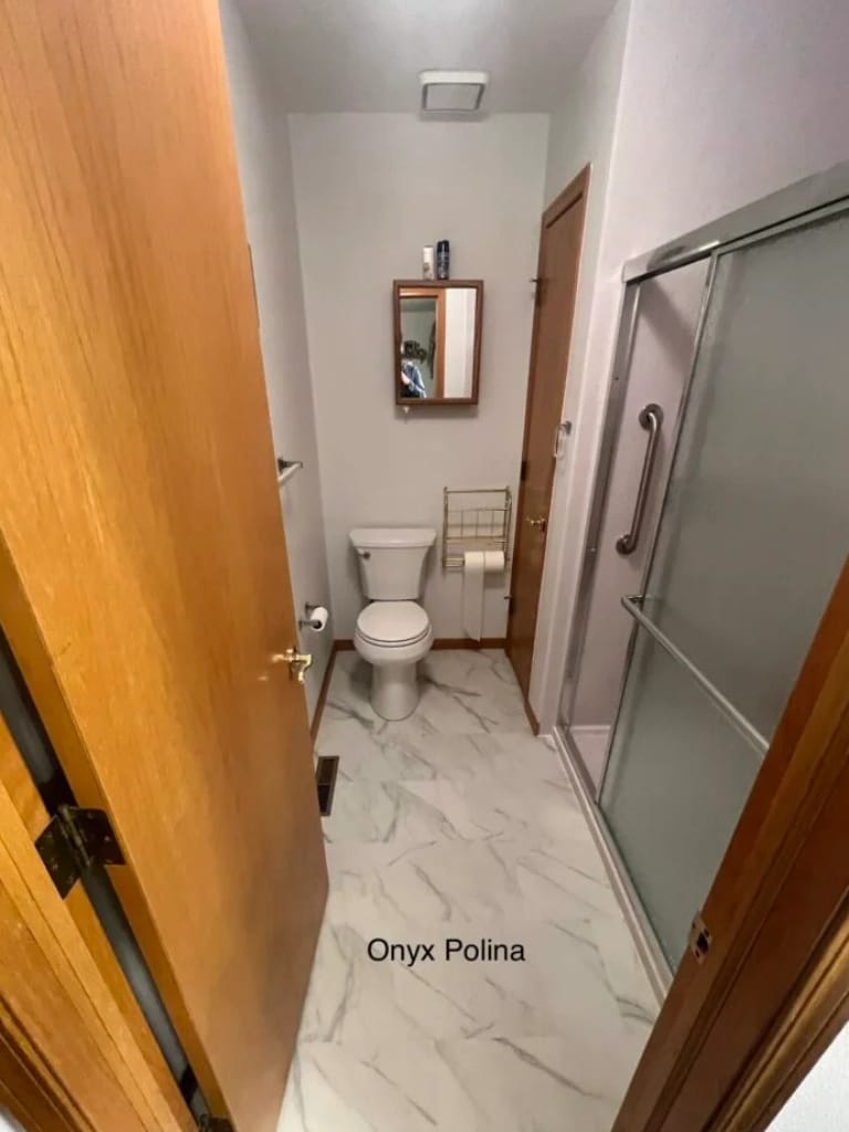 Bathroom after the remodel