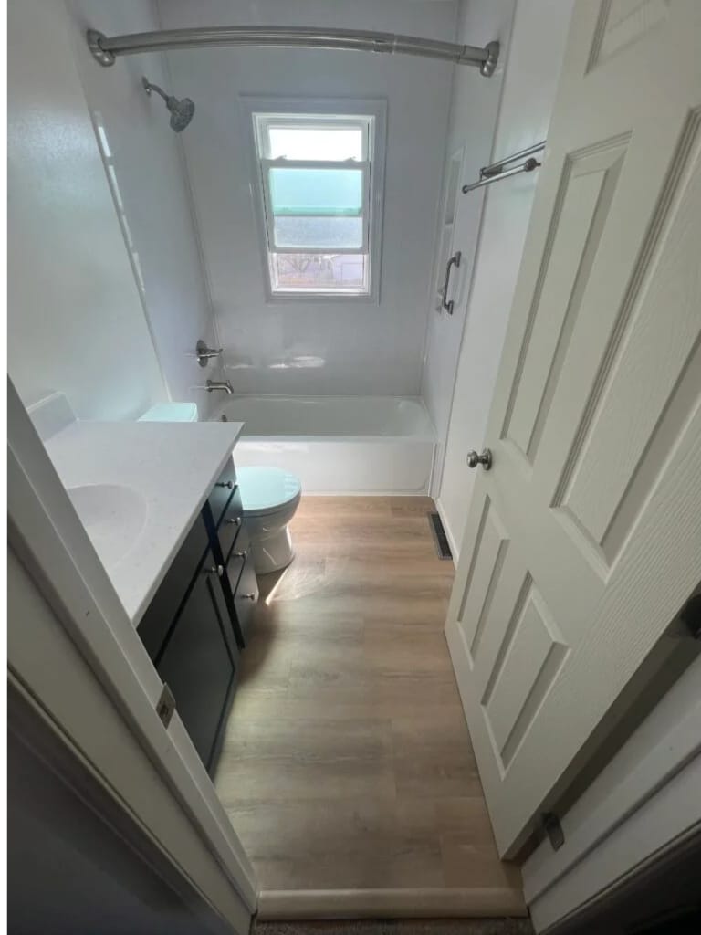 Bathroom after the remodel